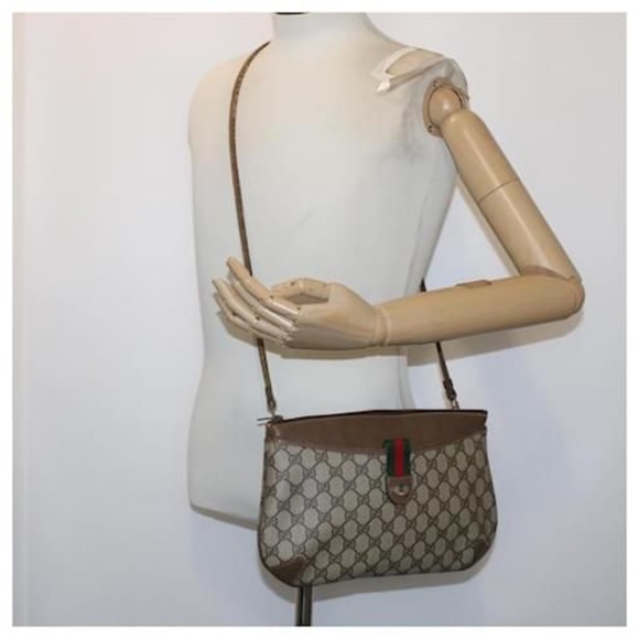 Authentic GUCCI Vintage GG Canvas Web Sherry Line Shoulder/Crossbody Bag… - Picture 5 of 12